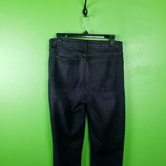 Parker Smith Women's Black Denim Distressed Jewel Patchwork Jeans sz 30 - Picture 7 of 11